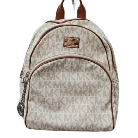 Michael KorsWomen's White Michael Signature Large Backpack - Picture 1 of 14